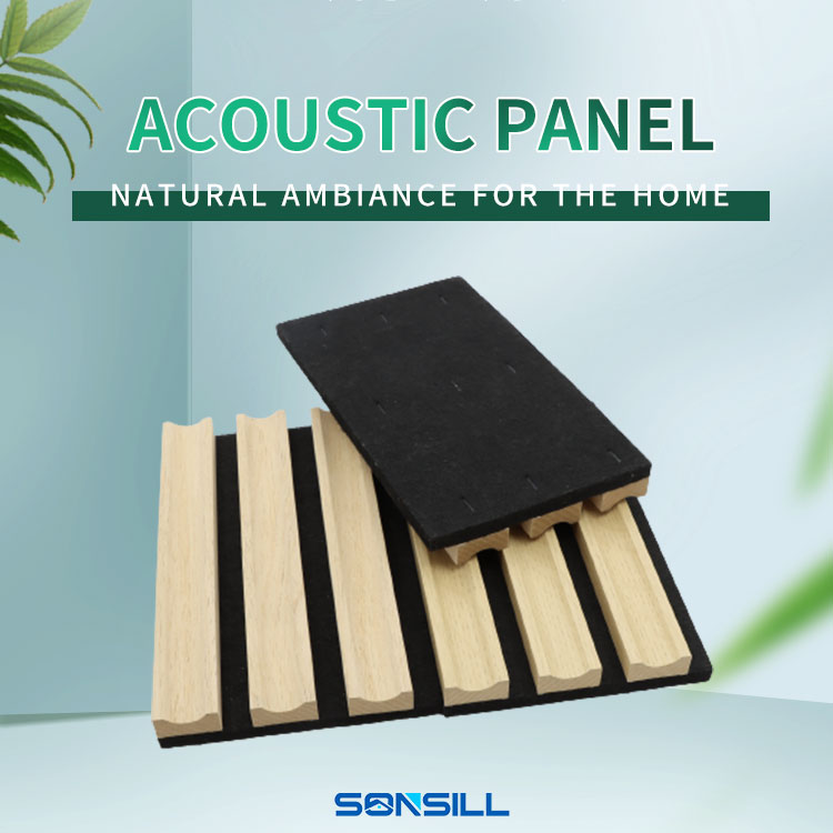 Slat Acoustic wall panel， acoustic wood wall panel， acoustic wall panel soundproof， office acoustic panels wall